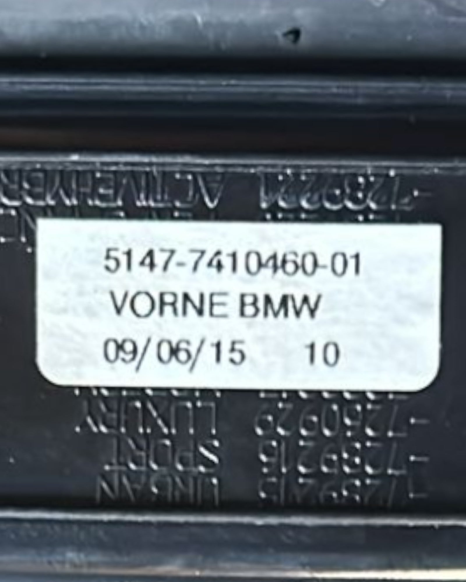 Front Left Door Sill Cover BMW Series 3 (F31) Touring part no. 7410460 (2013 > ) - F&P CRASH SRLS - Used Parts