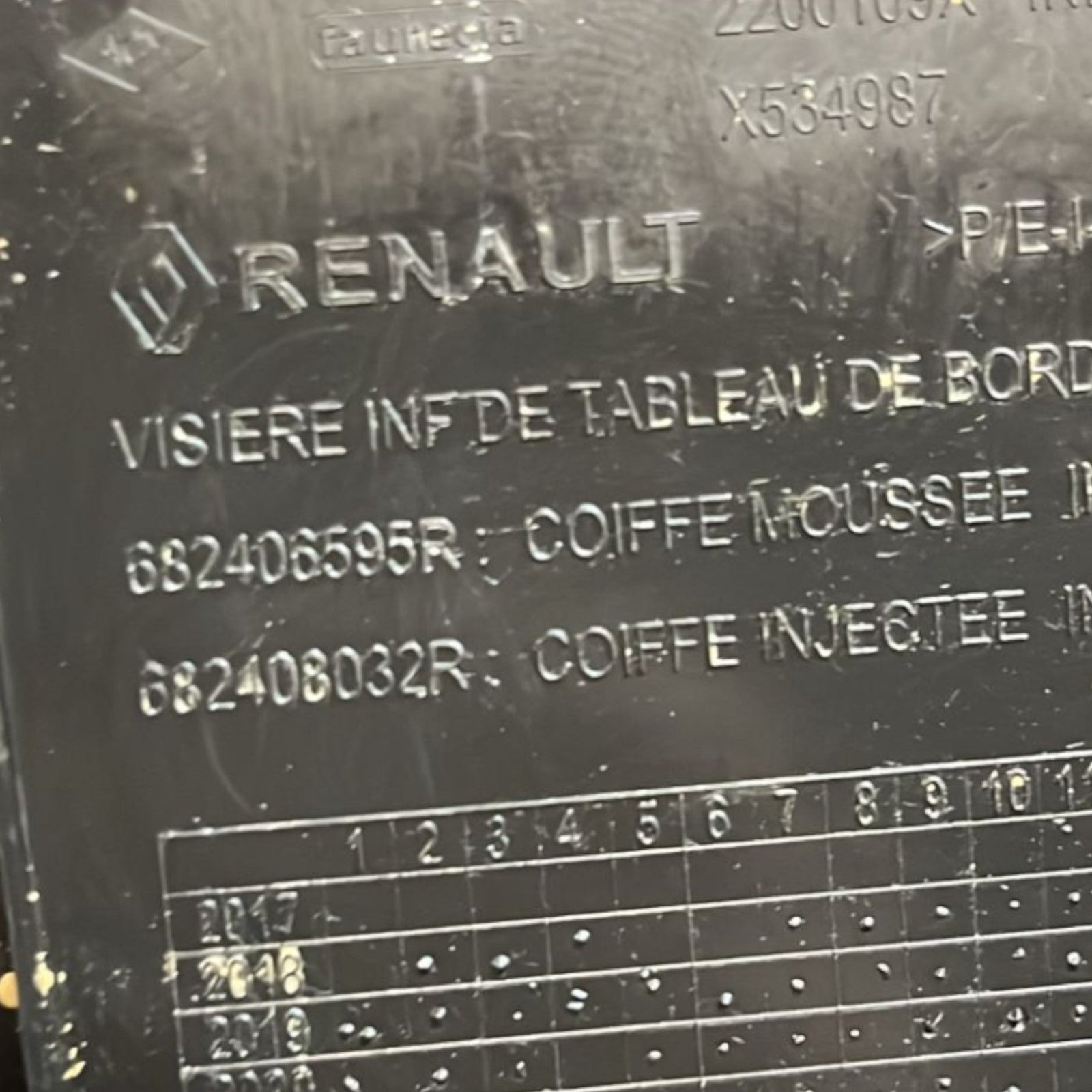 Rivestimento Tachimetro / Contachilometri Renault Clio V cod:682406595R ( 2019 >) - F&P CRASH SRLS - Ricambi Usati