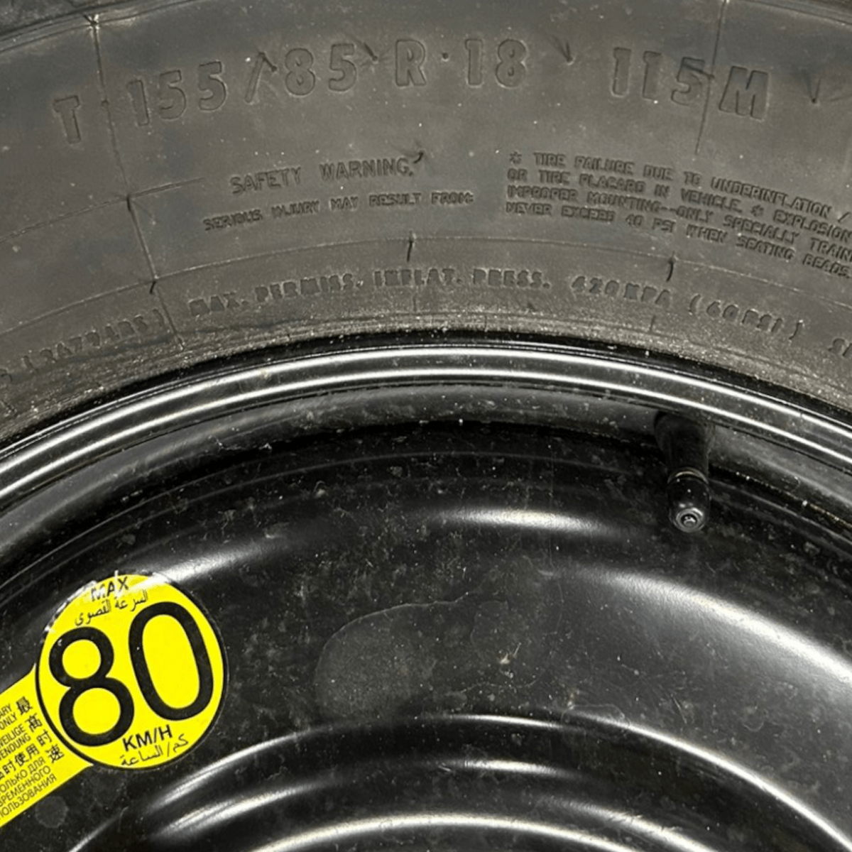 Ruotino di scorta range rover evoque I (2011 > 2018) (155/85 r18) - F&P CRASH SRLS - Ricambi Usati