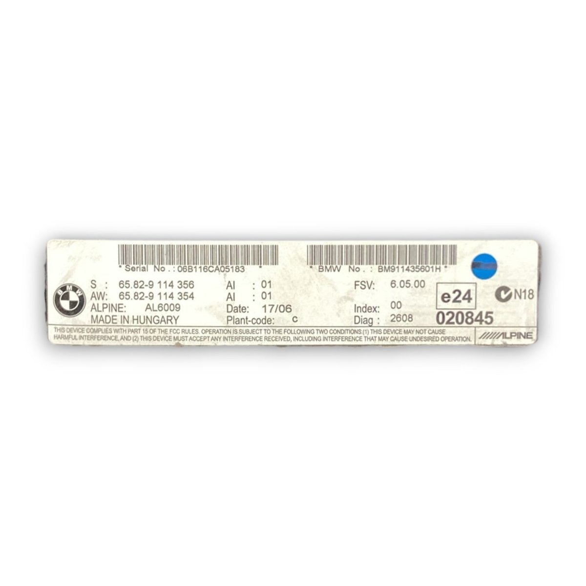 Schermo / display bmw serie 5 e60 cod . 65.82 - 9114354 (2003 > 2010) - F&P CRASH SRL - Ricambi Usati