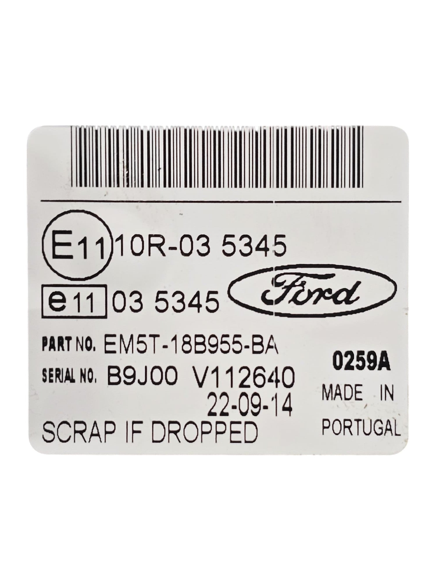Schermo / Display Ford Kuga II Cod:EM5T - 18B955 - BA (2011 - 2019) - F&P CRASH SRLS - Ricambi Usati
