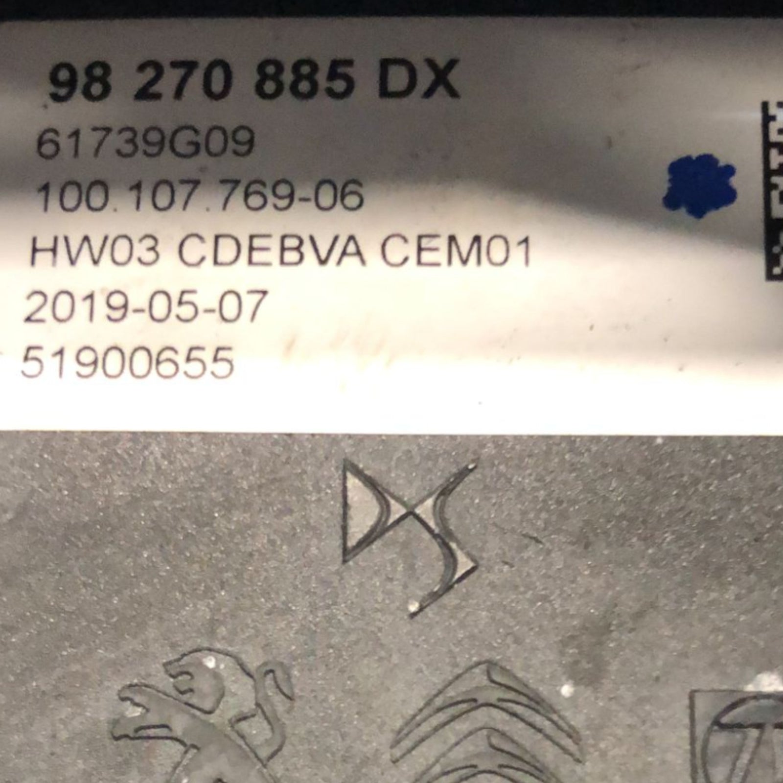 Selettore Marce cambio Automatico Ds7 (2017> ) cod:98270885DX - F&P CRASH SRLS - Ricambi Usati