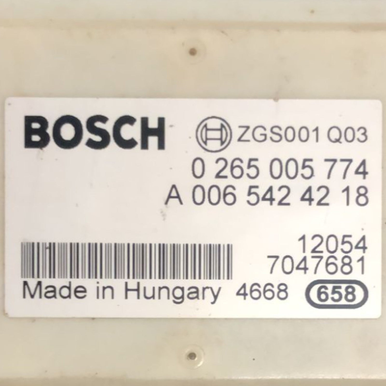 Sensor Esp / Imbardata Smart Fortwo W451 1.0 Petrol (2007 > 2015) code:A0065424218 - F&P CRASH SRLS - Used Parts
