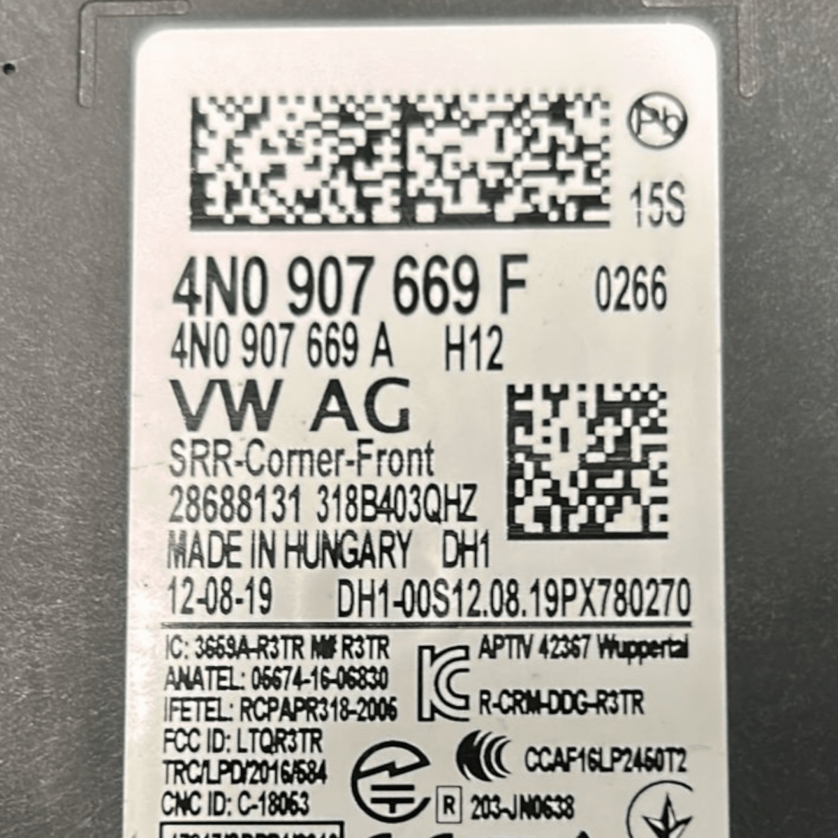 Sensore radar audi q8 cod:4n0907669f (2018 >) - F&P CRASH SRL - Ricambi Usati