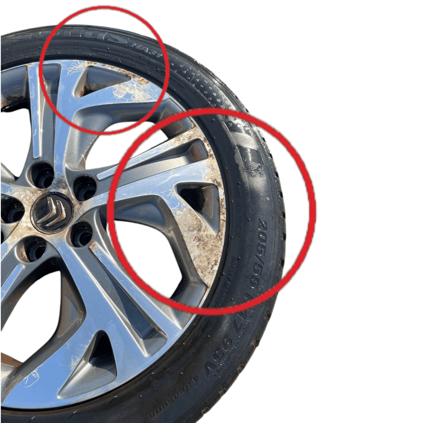 Set 4 cerchi in lega diamantati Citroen C4 Picasso (2013 - 2022) cod.9677090177 205 / 55 R17 - F&P CRASH SRLS - Ricambi Usati