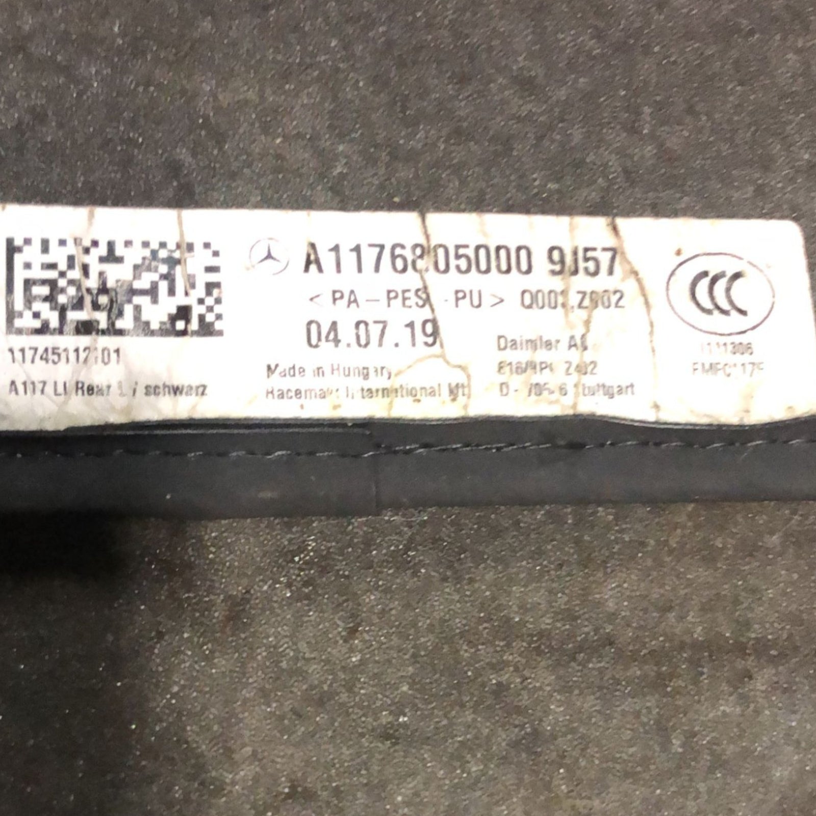 Set 4 Tappetini Mercedes Benz Cla X117 Station Wagon (2013 > 2019) cod:A1176805000 - F&P CRASH SRLS - Ricambi Usati