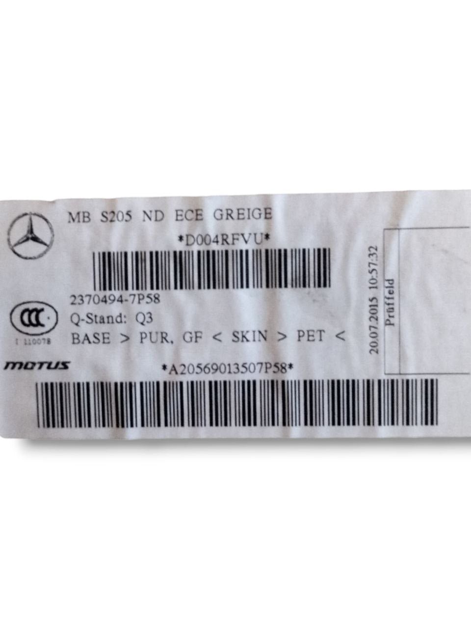 Sotto tetto / Sotto cielo Mercedes - Benz Classe C w205 sw ( 2014 - 2021 )cod.A20569013507 - F&P CRASH SRLS - Ricambi Usati