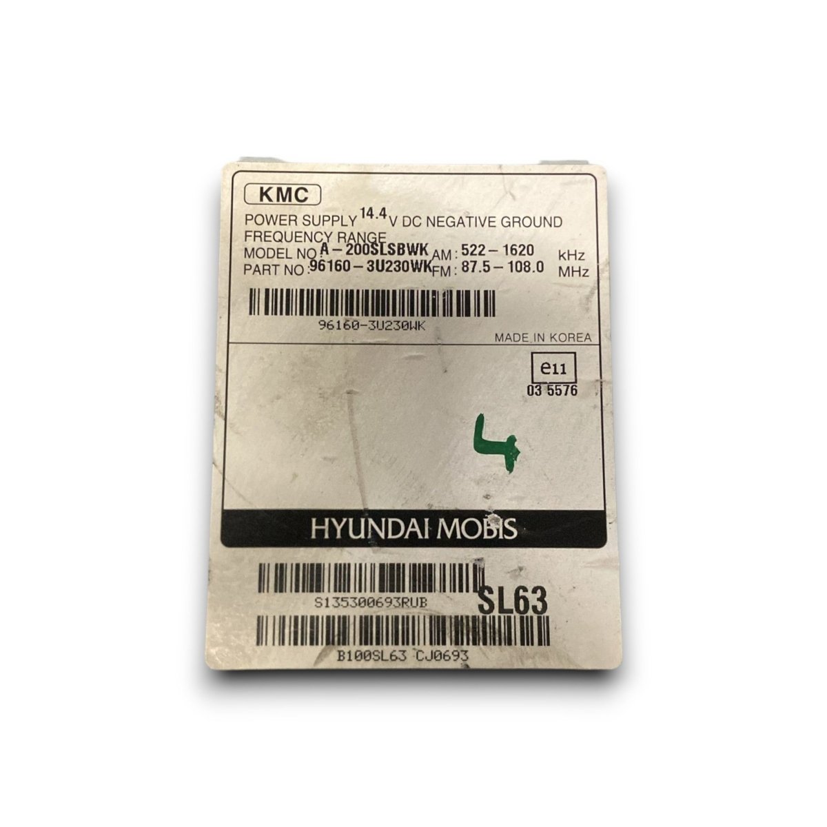 Stereo / car radio kia sportage III code . 96160 3u230wk (2010 > 2016) - F&P CRASH SRL - Used Parts