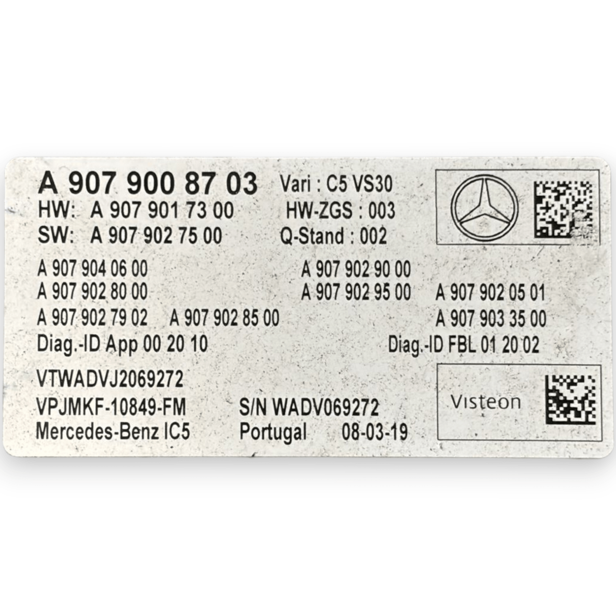 Stereo / autoradio mercedes - benz sprinter w910 cod:a9079008703 (2018 - ) - F&P CRASH SRL - Ricambi Usati