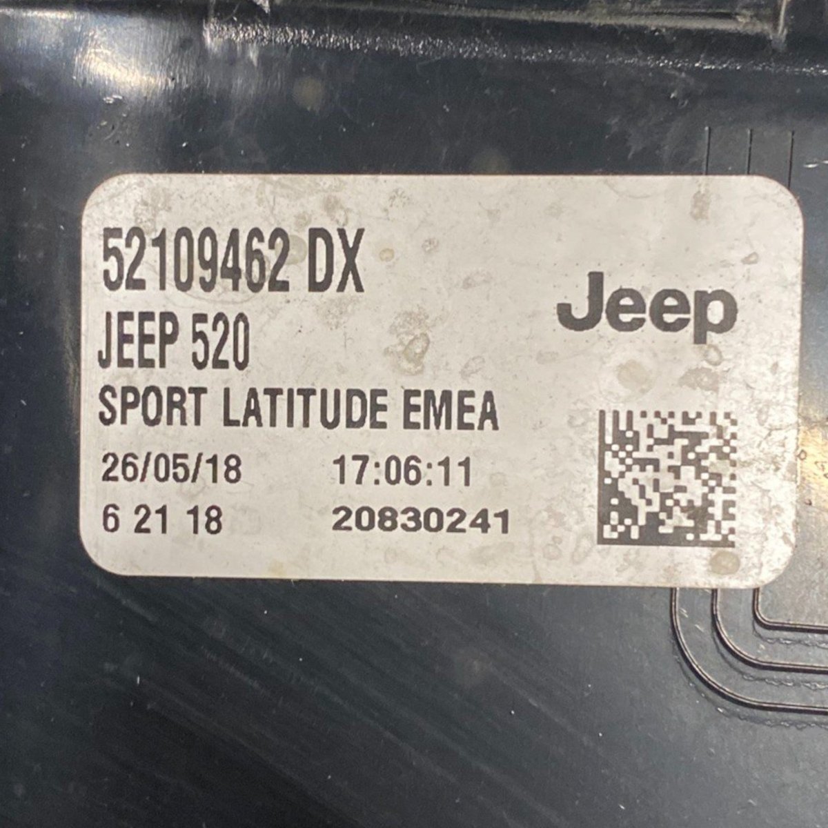 Stop / halogen rear light right (dx) jeep renegade (2014 - ) Code: 52109462 - F&P CRASH SRLS - Used Spare Parts