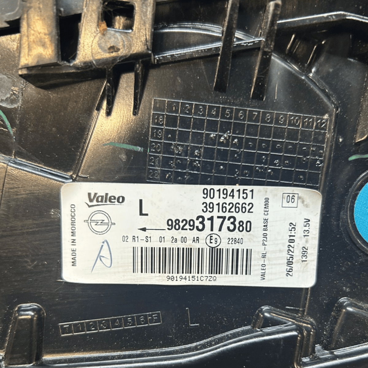 Stop / left rear light opel corsa f code:9829317380 (2019 >) - F&P CRASH SRLS - Used Parts