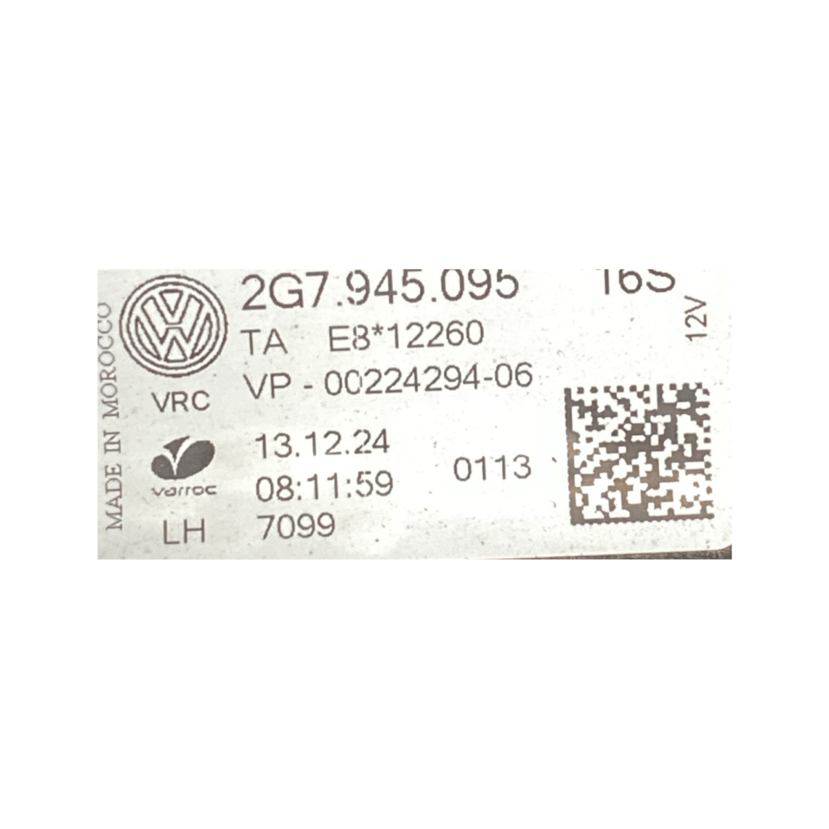 Stop / left rear light (sx) volkswagen taigo code:2g7945095 (2020 - ) - F&P CRASH SRLS - Used Parts