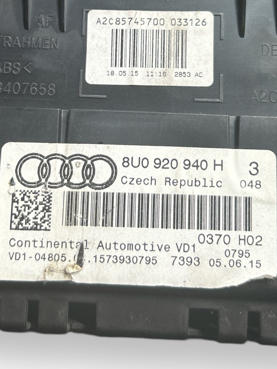 Tachimetro / Contachilometri Audi A3 (8U) 2.0 Diesel (2011 > 2018) cod.8U0920940H - F&P CRASH SRLS - Ricambi Usati