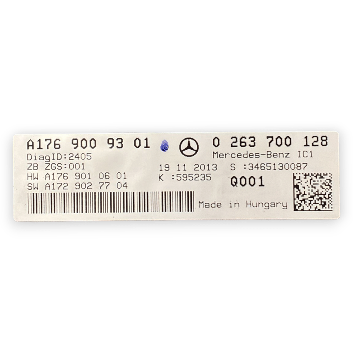 Speedometer / odometer mercedes - benz class a w176 1.5 diesel code:a1769009301 (2012 - 2018) - F&P CRASH SRL - Used Parts