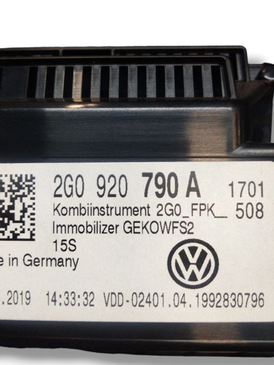 Tachimetro / Contachilometri / Quadro Strumenti Volkswagen Polo AW1 1.0 Benzina (2017>) cod.A2C11290103 cambio manuale - F&P CRASH SRLS - Ricambi Usati