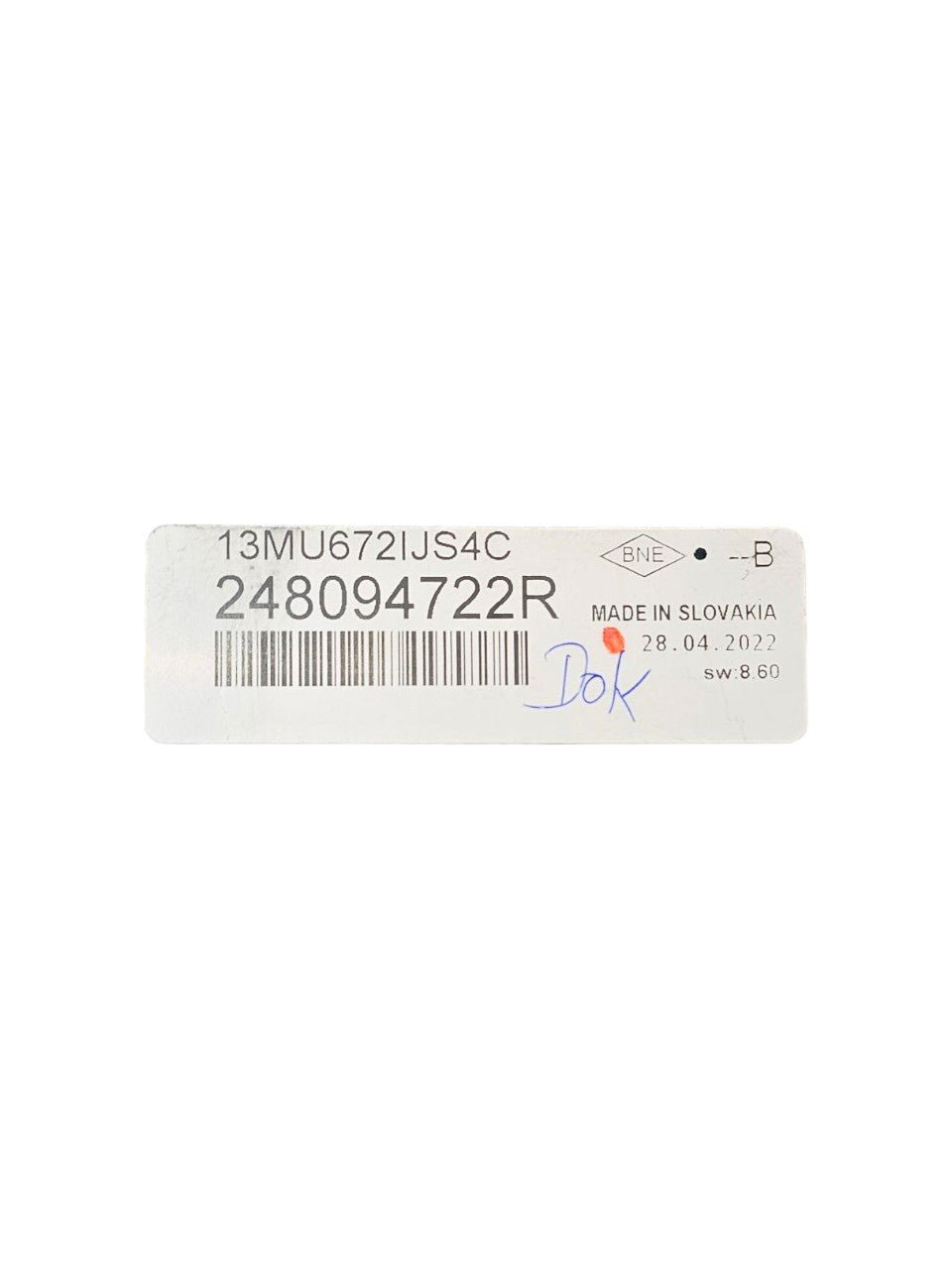 Speedometer / Odometer Renault Captur II 1.0 Petrol Code:248094722R (2019 - >) - F&P CRASH SRLS - Used Parts