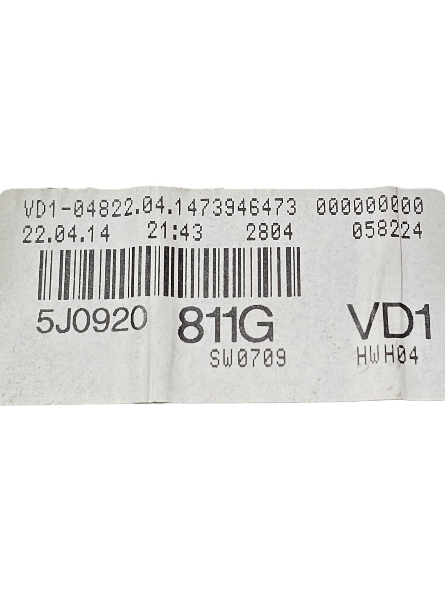 Speedometer / Odometer Skoda Fabia 5J Code:5J0920811G (2007 - 2014) - F&P CRASH SRLS - Used Parts