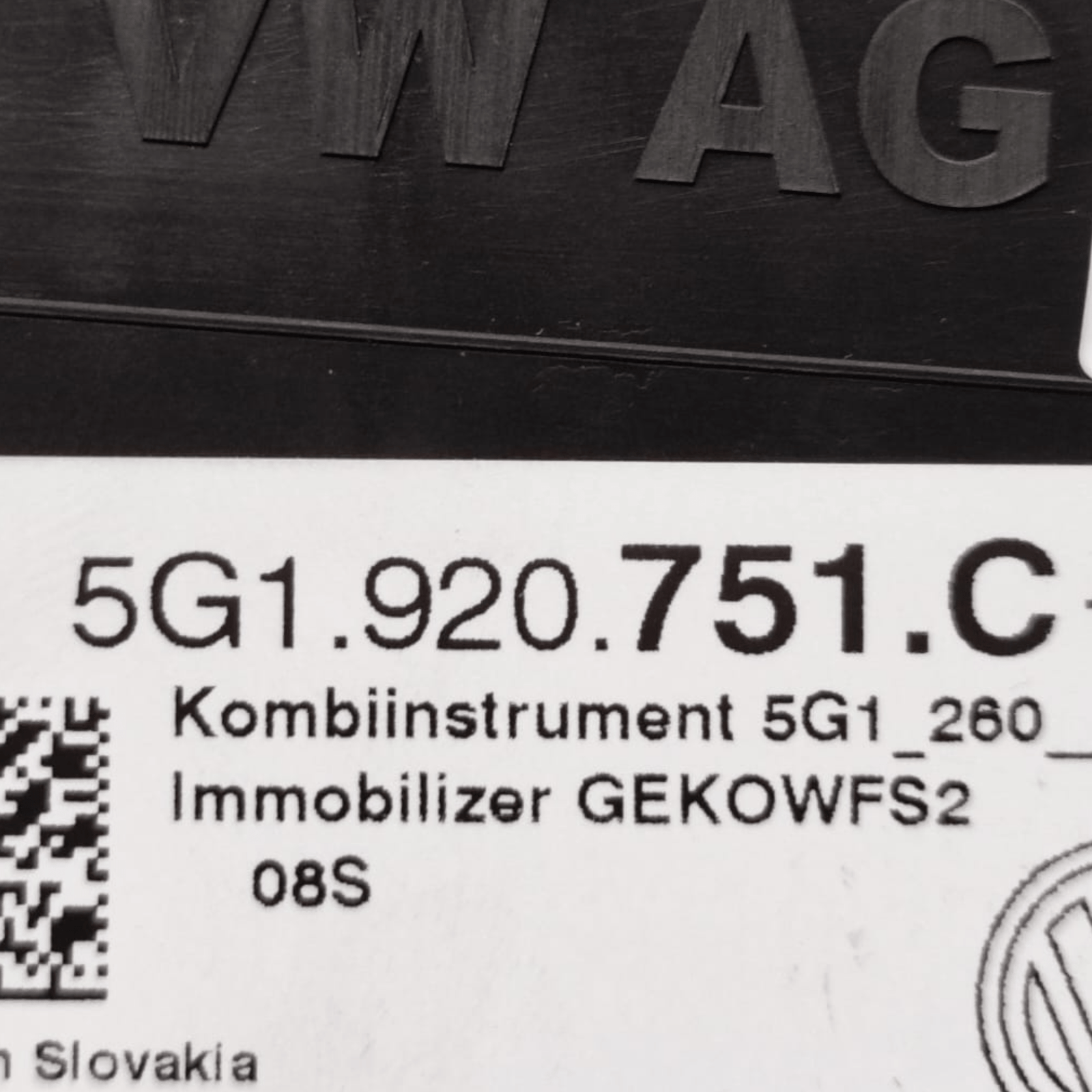 Speedometer / Odometer Volkswagen Golf 7.5 2.0 Diesel COD: 5G1920751C (2017>) - F&P CRASH SRLS - Used Parts