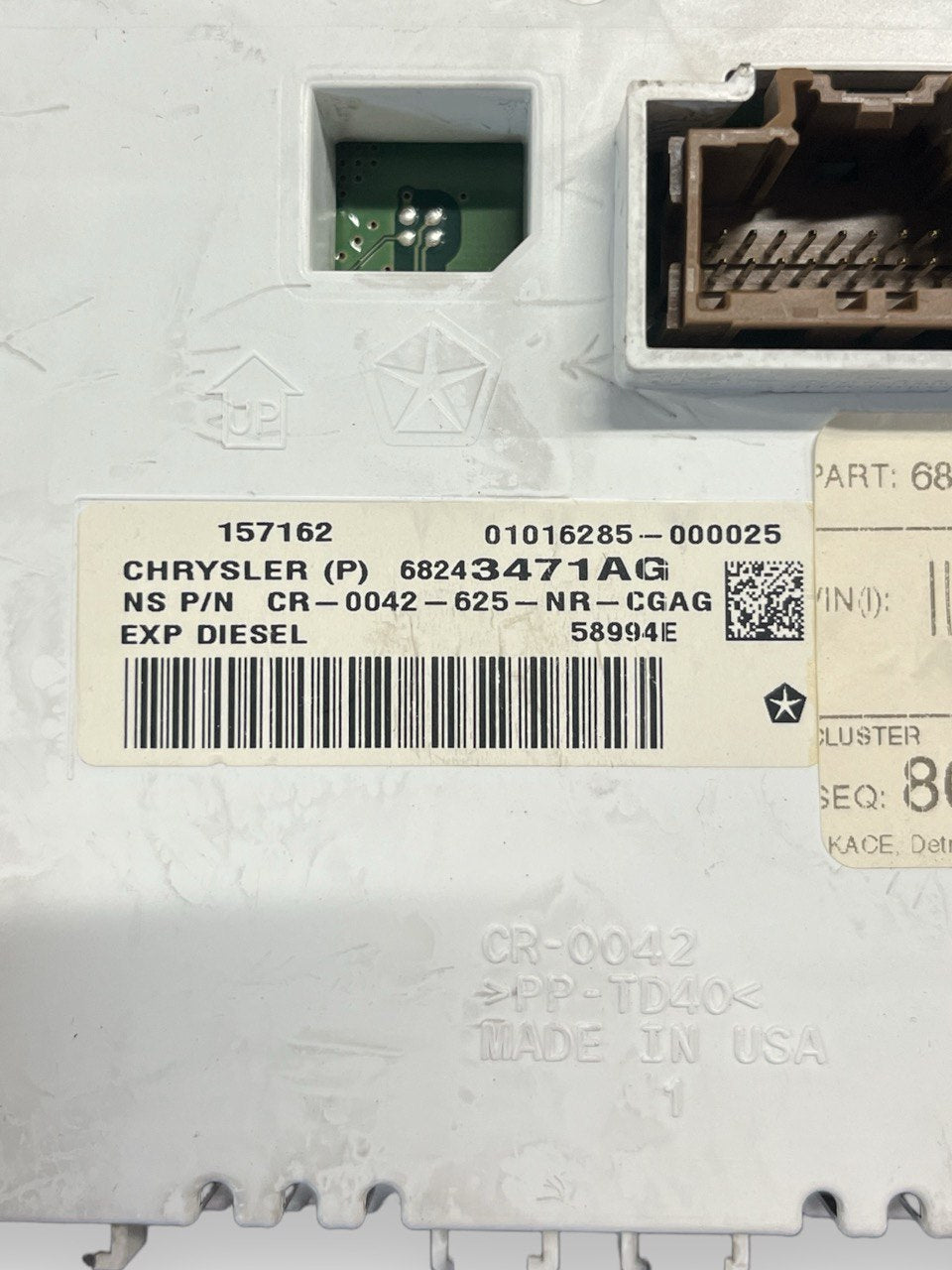Speedometer / Instrument Panel / Odometer Jeep Grand Cherokee WK2 3.0 Diesel (2010 to 2021) code: 68243471AG - F&P CRASH SRLS - Used Parts