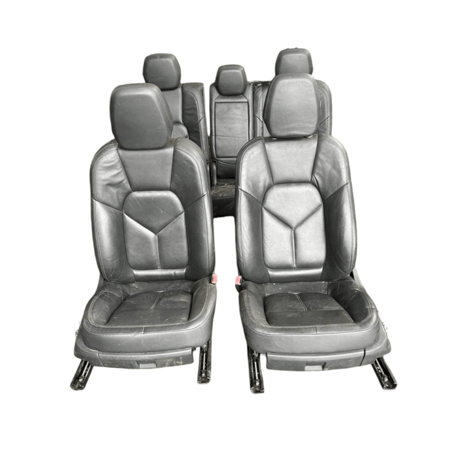 Tappezzeria / sedili completa in pelle con tunnel e pannelli Porsche Cayenne 92A (2011 - 2018) - F&P CRASH SRLS - Ricambi Usati