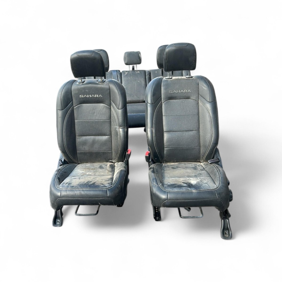 Tappezzeria / sedili in pelle neri Jeep Wrangler (JL) (4xe) (2017 > ) (sahara) - F&P CRASH SRLS - Ricambi Usati