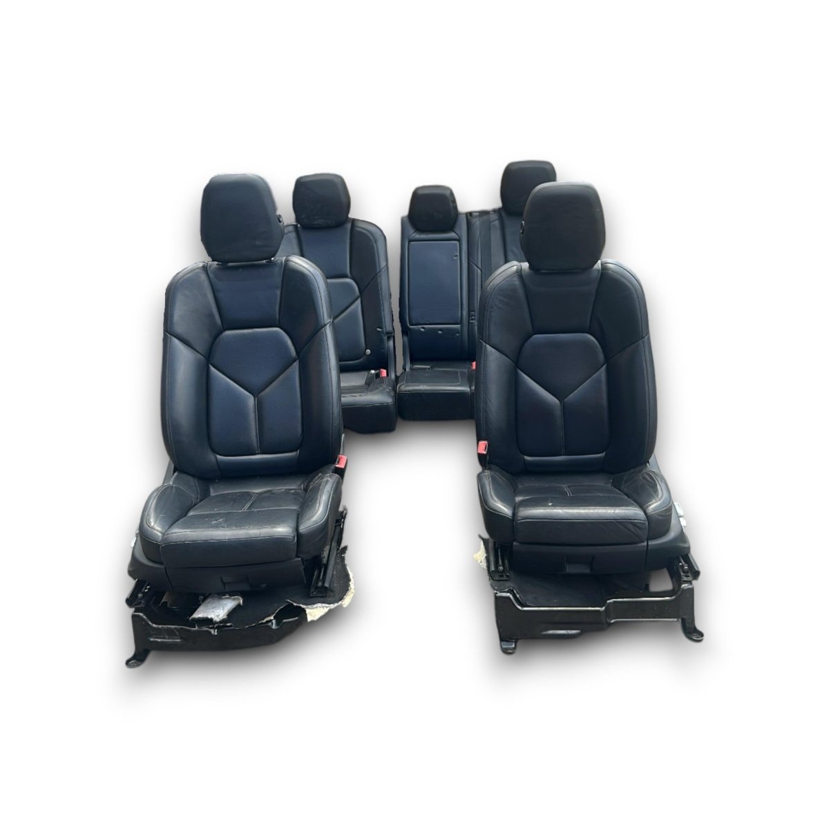 Tappezzeria / sedili in pelle neri Porsche Cayenne (92A) (2010 > 2017) - F&P CRASH SRLS - Ricambi Usati