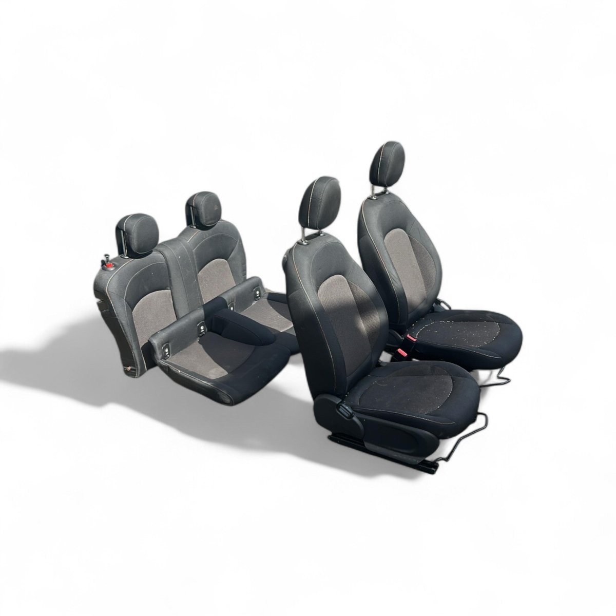 Tappezzeria / sedili Mini Cooper One D (F56) (2014 > ) in stoffa neri e grigi - F&P CRASH SRLS - Ricambi Usati