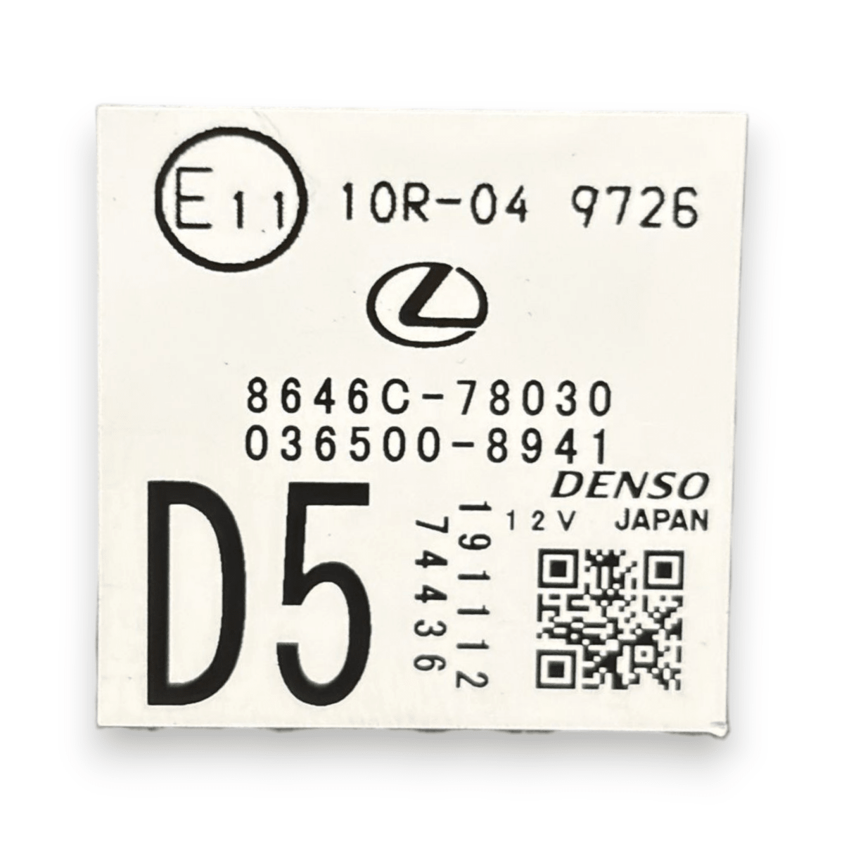Telecamera posteriore lexus nx az20 cod:036500-8941 / 8646c-78030 (2021-) - F&P CRASH SRL - Ricambi Usati