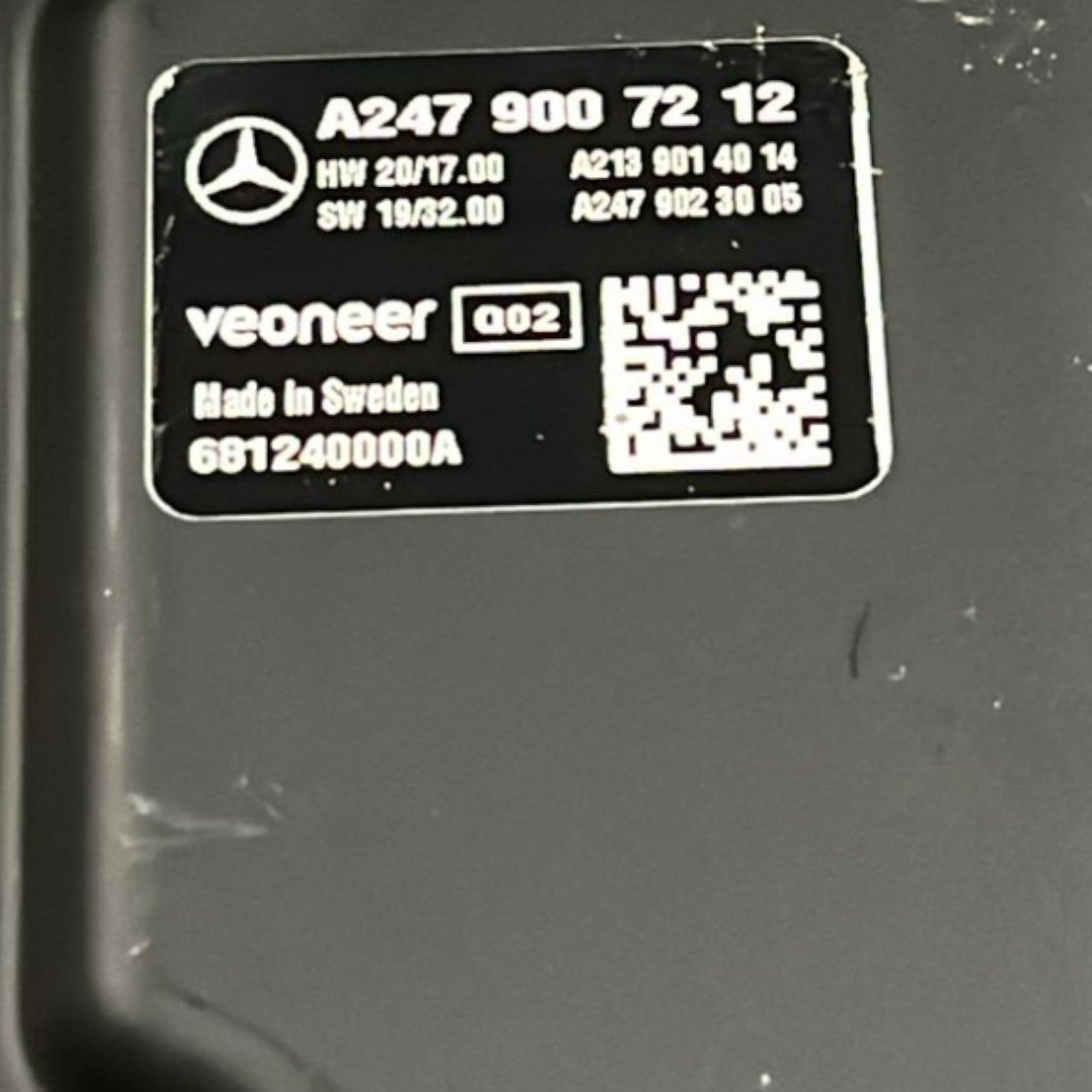 Radar Sensor Camera Front Lane Mercedes Benz Class B (W247) code:A2479007212 (2019 >) - F&P CRASH SRLS - Used Parts