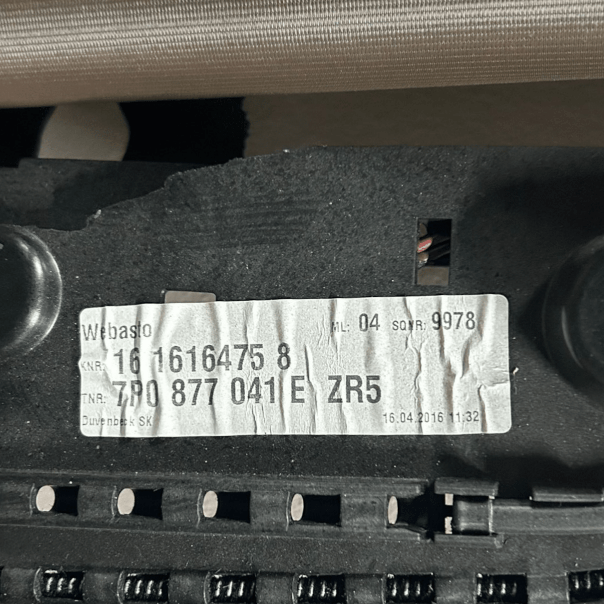 Tetto / tettuccio apribile porsche cayenne 92a cod:7p0877041e (2010 > 2017) - F&P CRASH SRL - Ricambi Usati