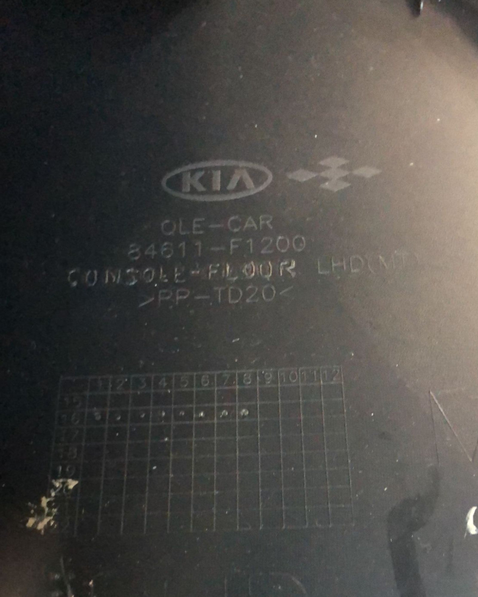 Central Tunnel + Armrest + Rear Air Vents Kia Sportage (2016 > 2021) code:84611 - F1200 - F&P CRASH SRLS - Used Parts