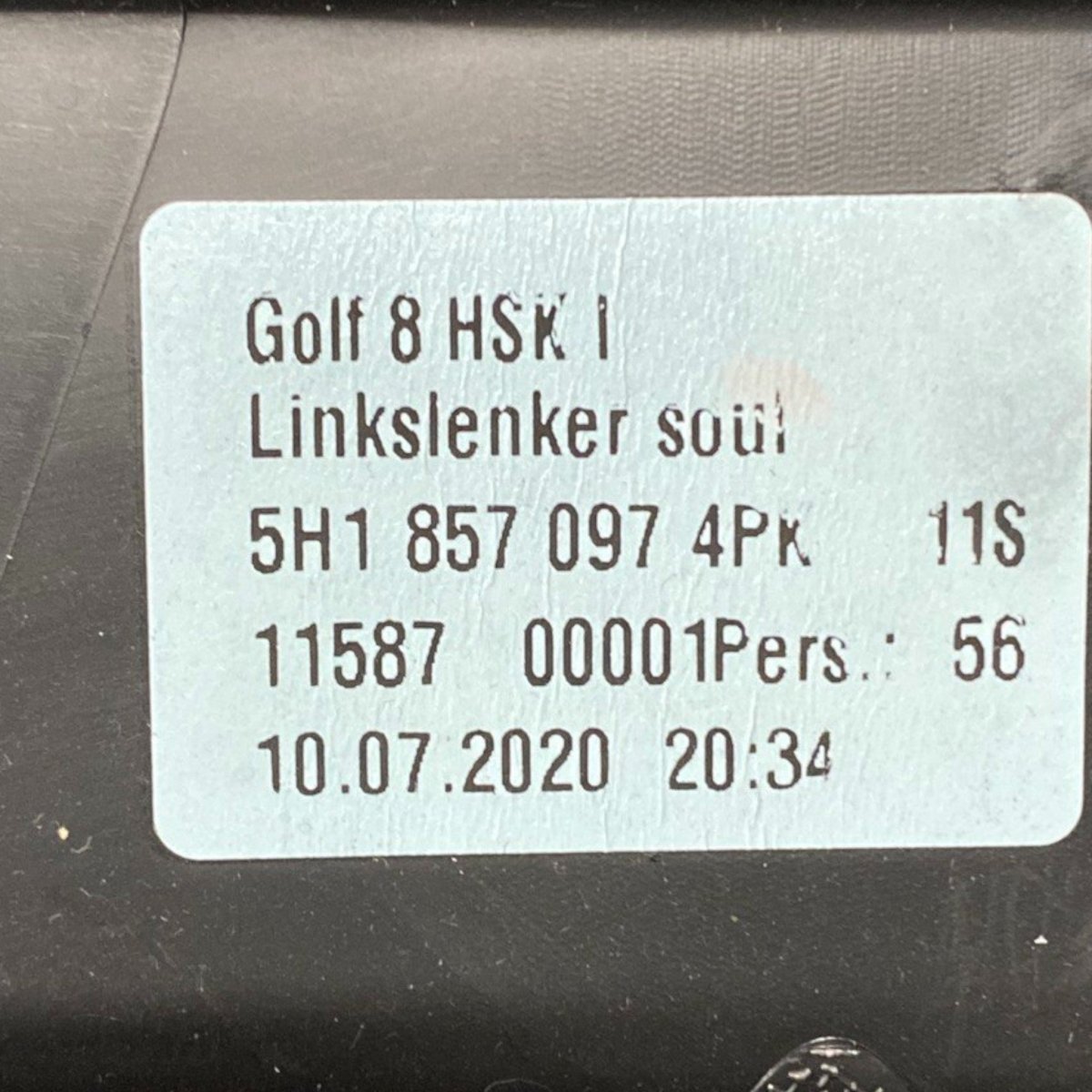 Volkswagen Golf VIII glove compartment Cod: 5h1857097 (2019 - ) - F&P CRASH SRLS - Used Parts