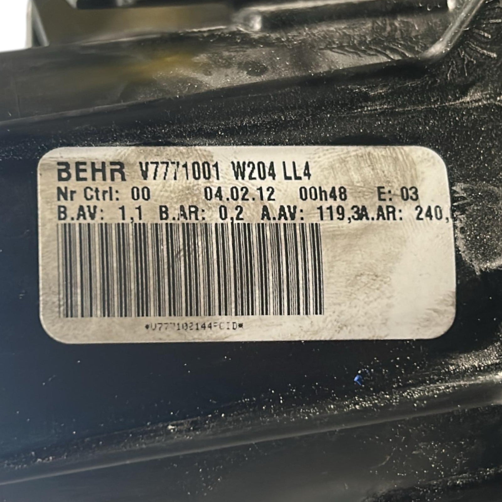 Mercedes Benz Class E (W212) cabin fan code V7771001 2.2 Diesel (2009 > 2016) - F&P CRASH SRLS - Used Parts