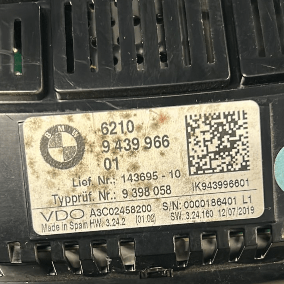 virtual cockpit bmw x3 g01 2.0 diesel cod:9398058 (2017 > 2024) - F&P CRASH SRL - Ricambi Usati