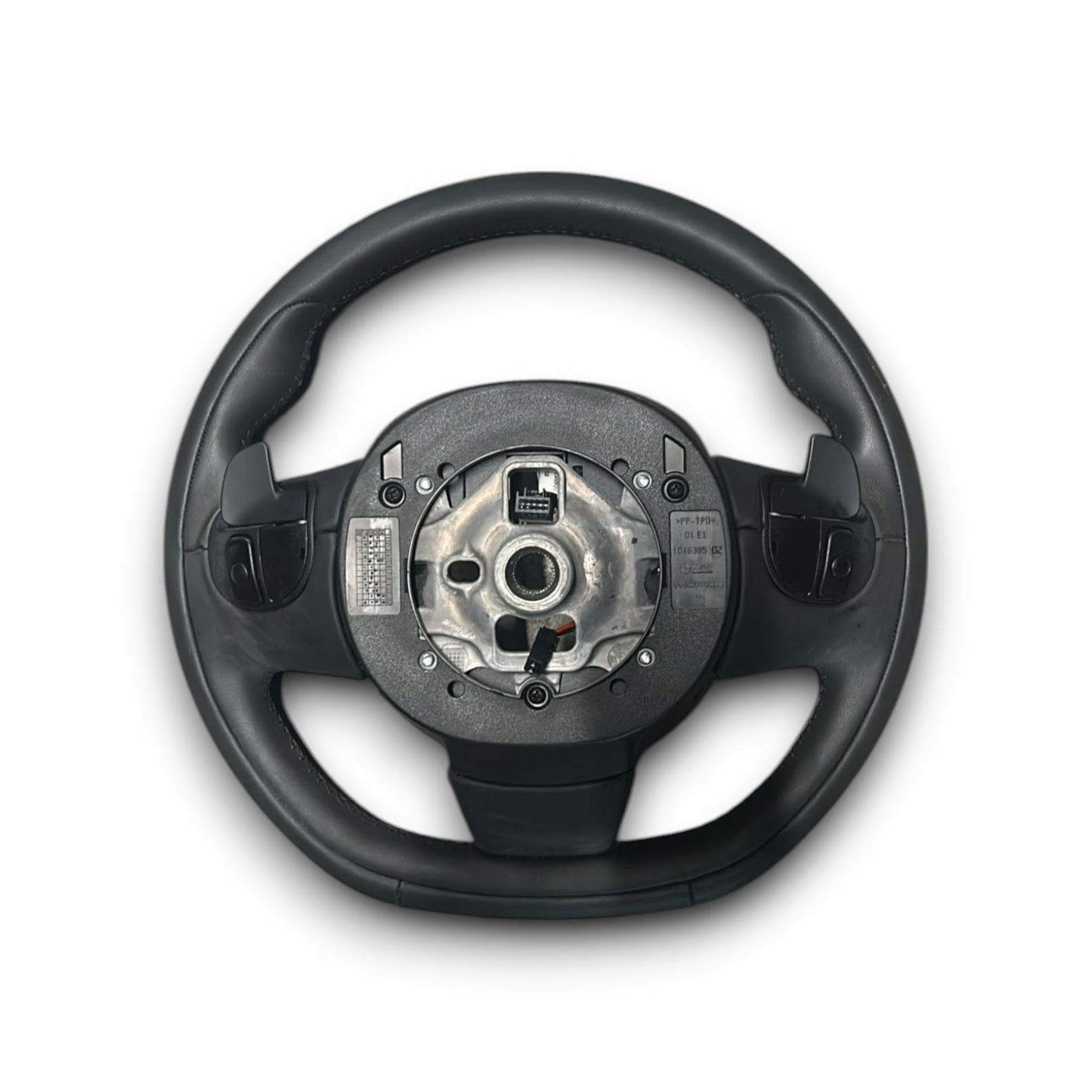 Steering Wheel / Flat Leather Steering Fiat 500 X code.1041989 (2014 > ) + Steering Wheel Controls and Paddles - F&P CRASH SRLS - Used Spare Parts
