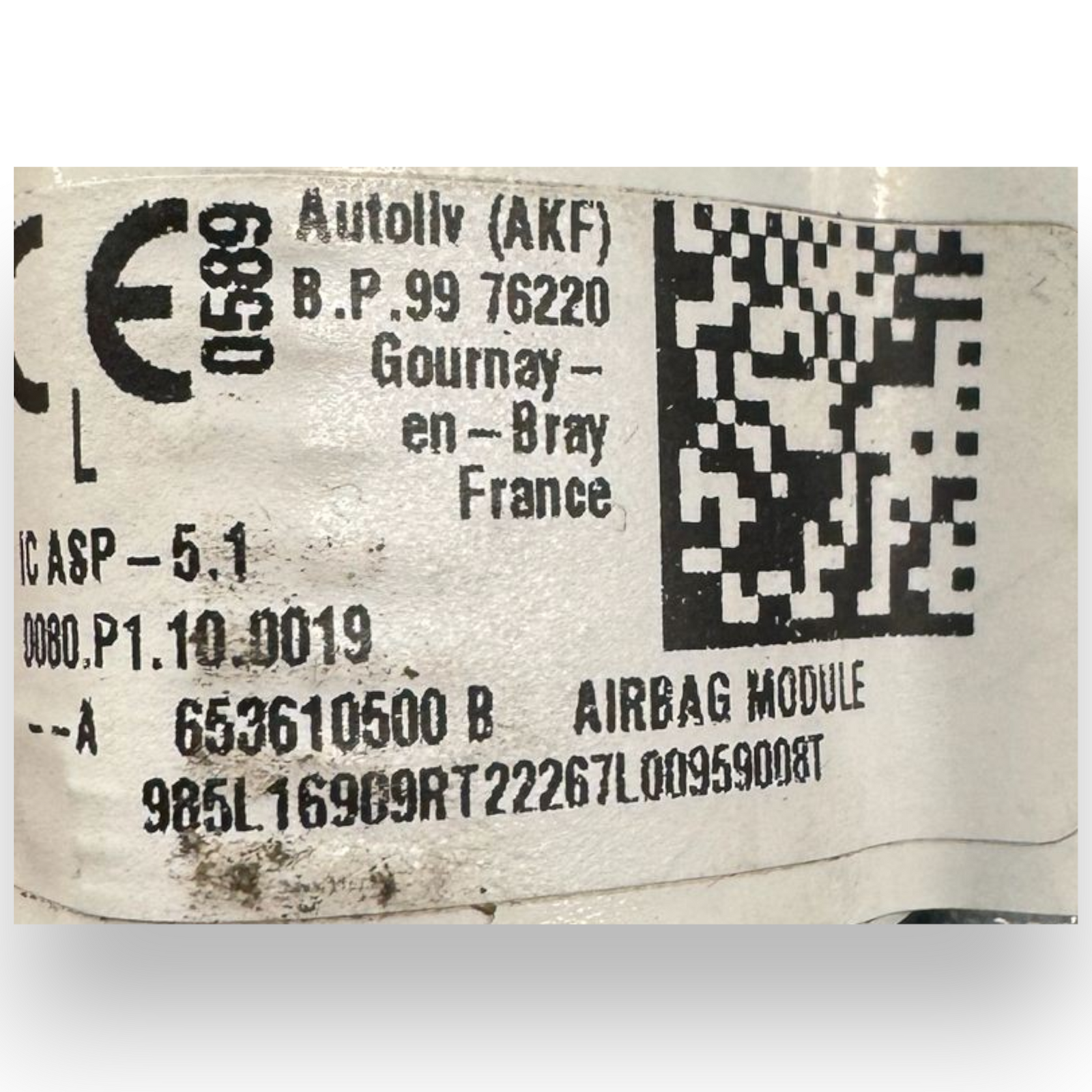 Seitenairbag links (sx) Dacia Jogger cod.653610500B (2021-) 