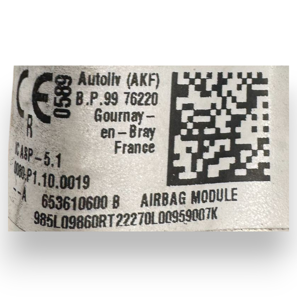 Seitenairbag rechts (dx) Dacia Jogger cod.653610600B (2021-) 