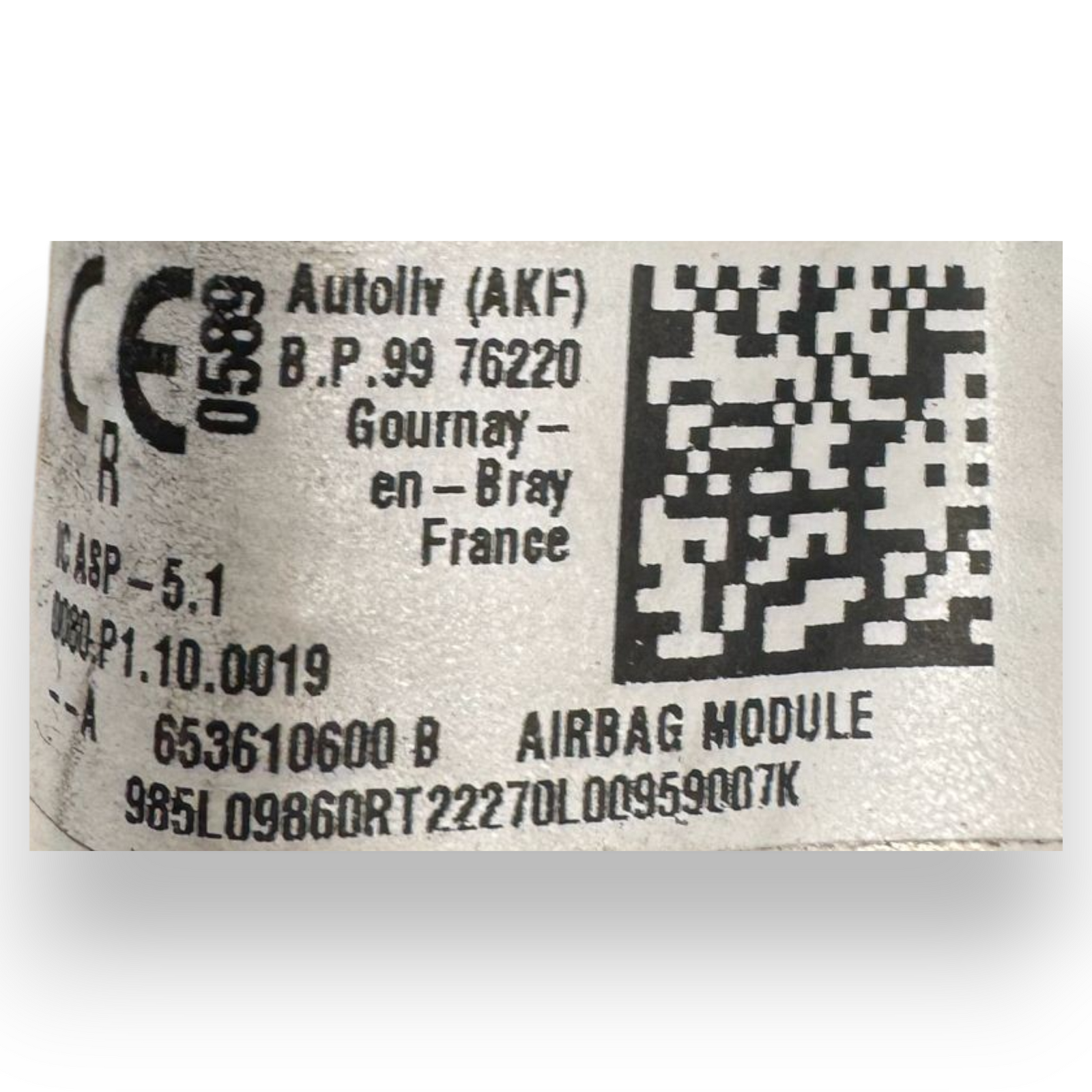 Seitenairbag rechts (dx) Dacia Jogger cod.653610600B (2021-) 