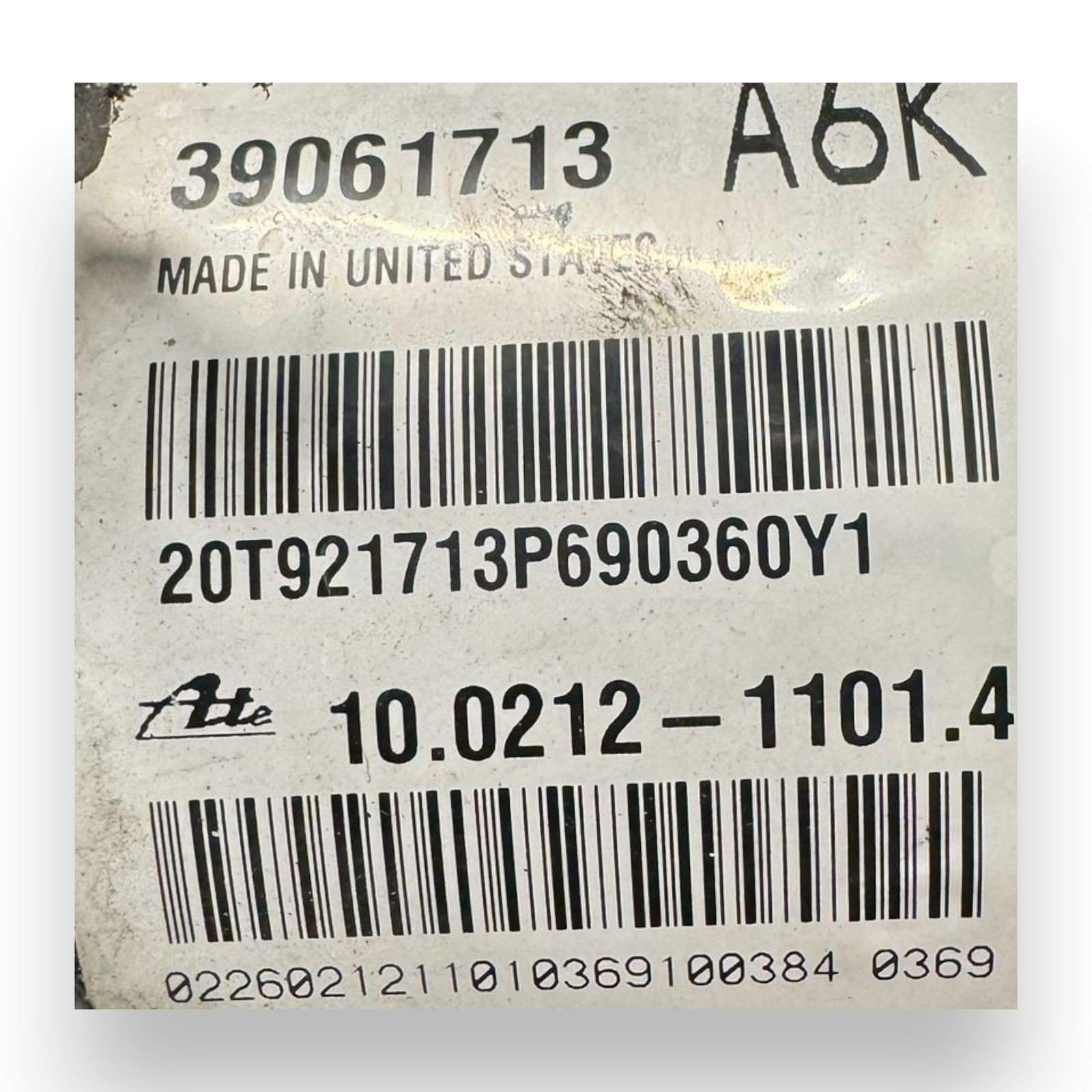 ABS pump control unit Opel Zafira C 1.6 diesel code 39061713 (2011-2019) 