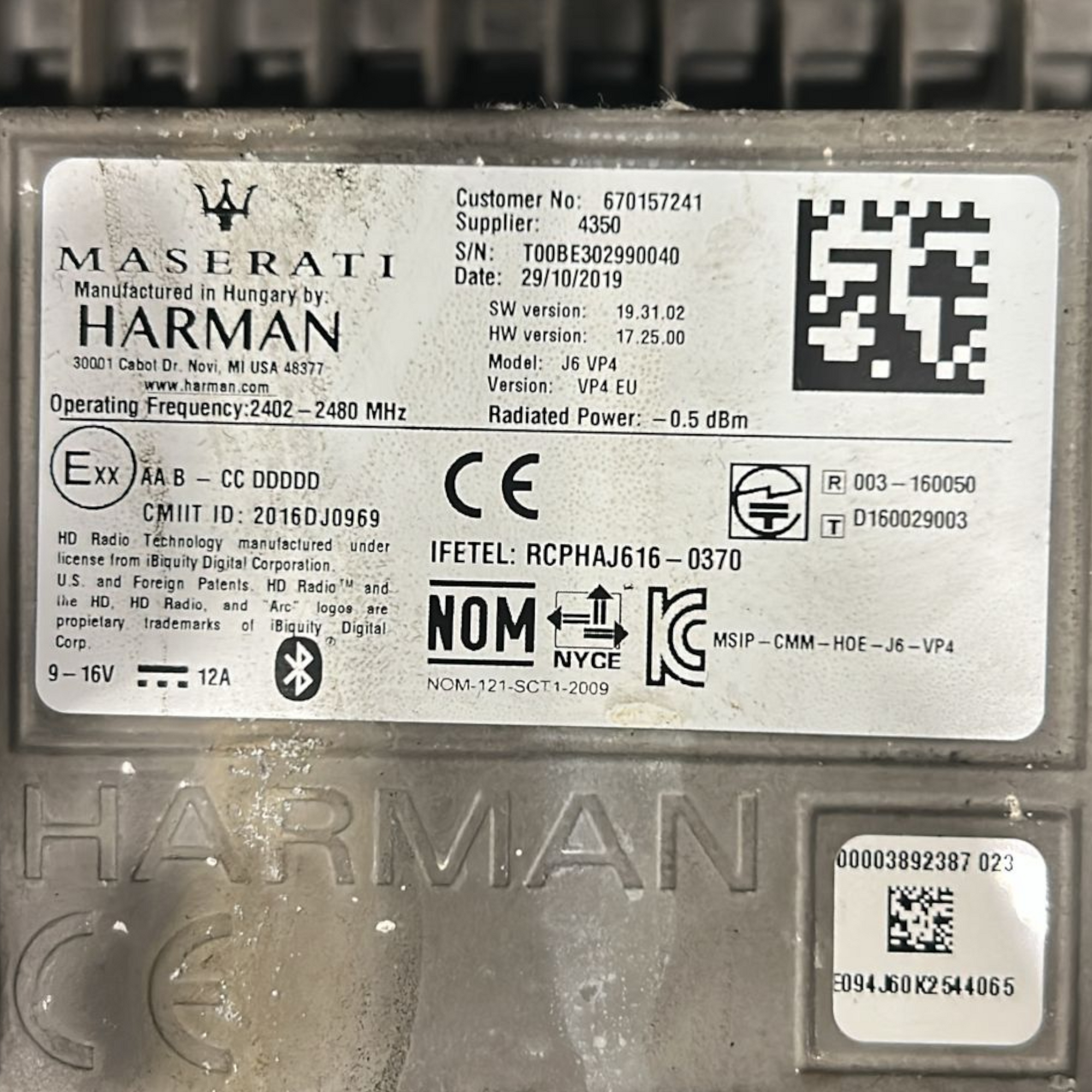 Ecran / autoradio maserati ghibli (2013 > 2023) 