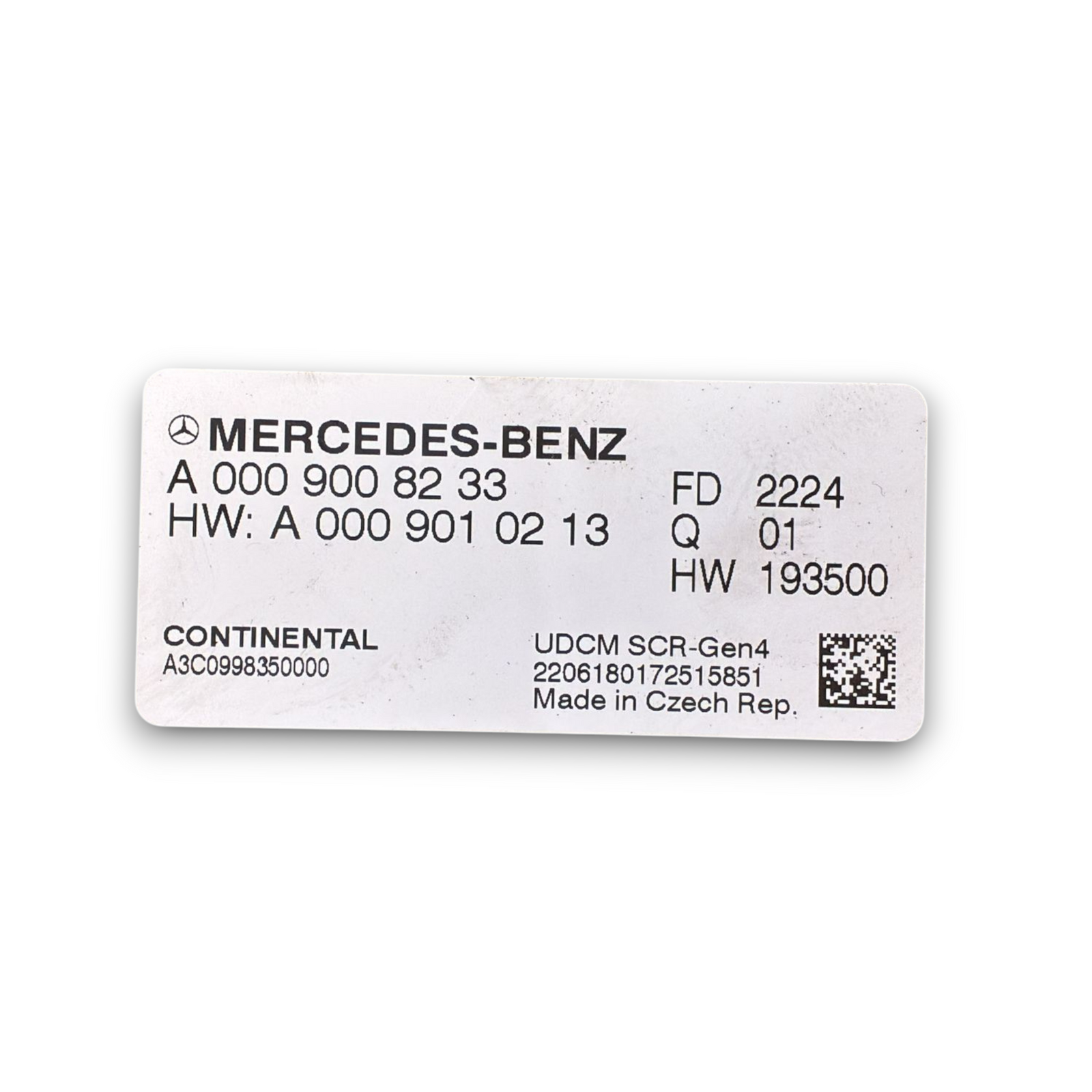 Adblue control unit mercedes-benz gle w167 code: A0009008233 (2019 - 2024) 