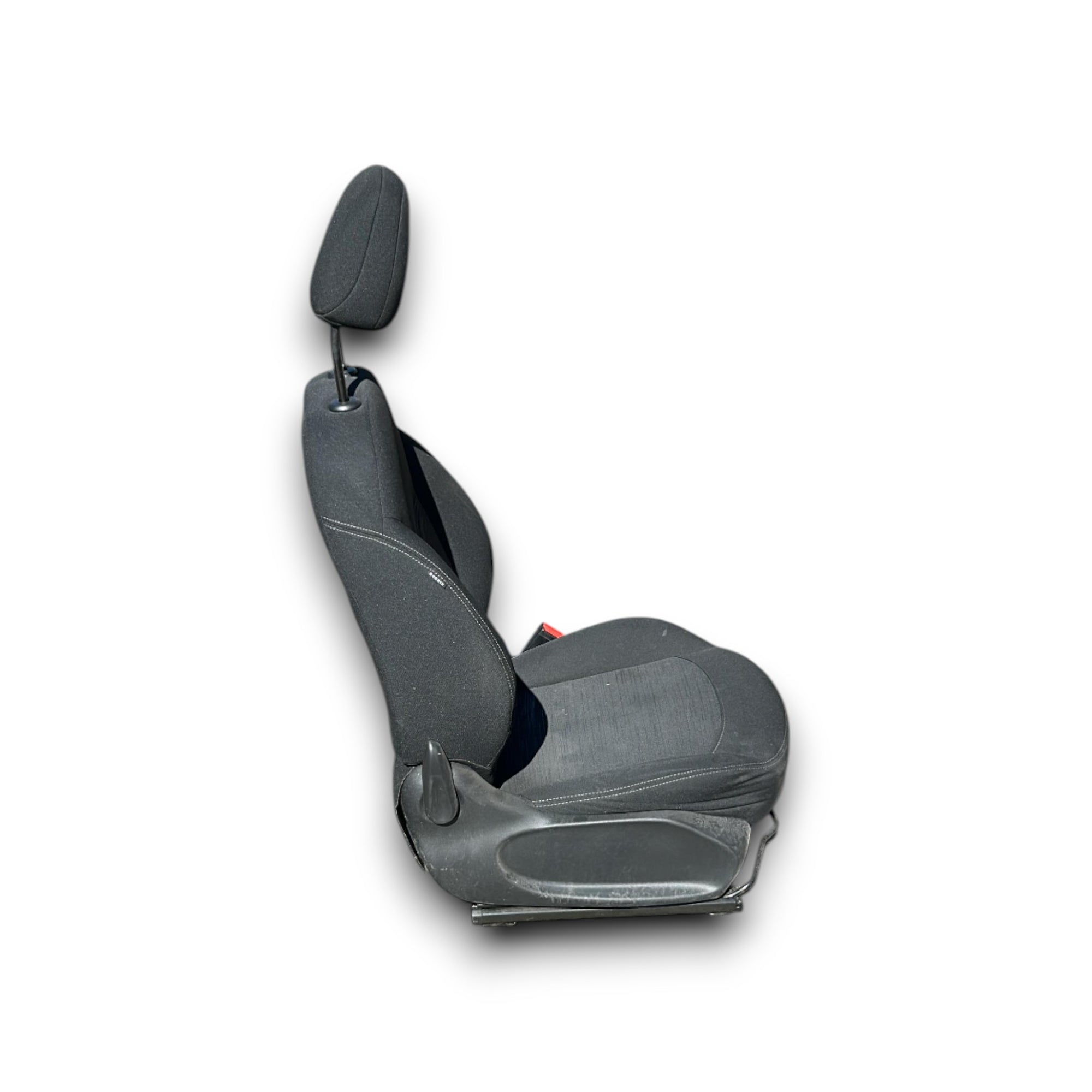 Voorkant passagiersstoel Peugeot 208 I (2012 > 2019) in zwart en grijs stof 