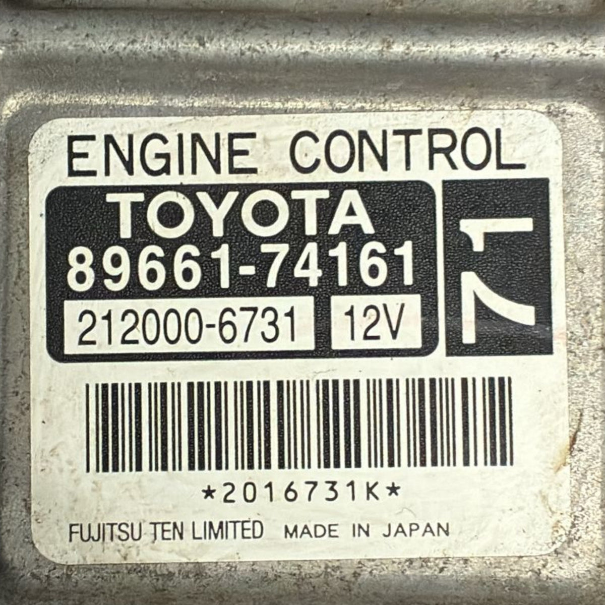 Steuergerät Motorsteuerung Toyota IQ Cod. 89661-74161 1.0 Benzin (2008 > 2015) 