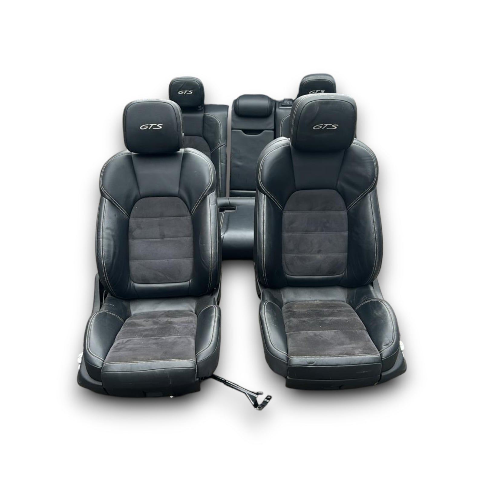 Tapițerie / scaune Porsche Macan GTS (95B) (2021 > ) din piele și alcantara negre 