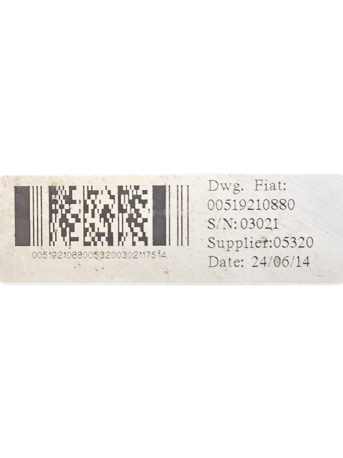 Pompa Servofreno Fiat 500L 1.4 Benzina (2012-2022) Cod:00519210880