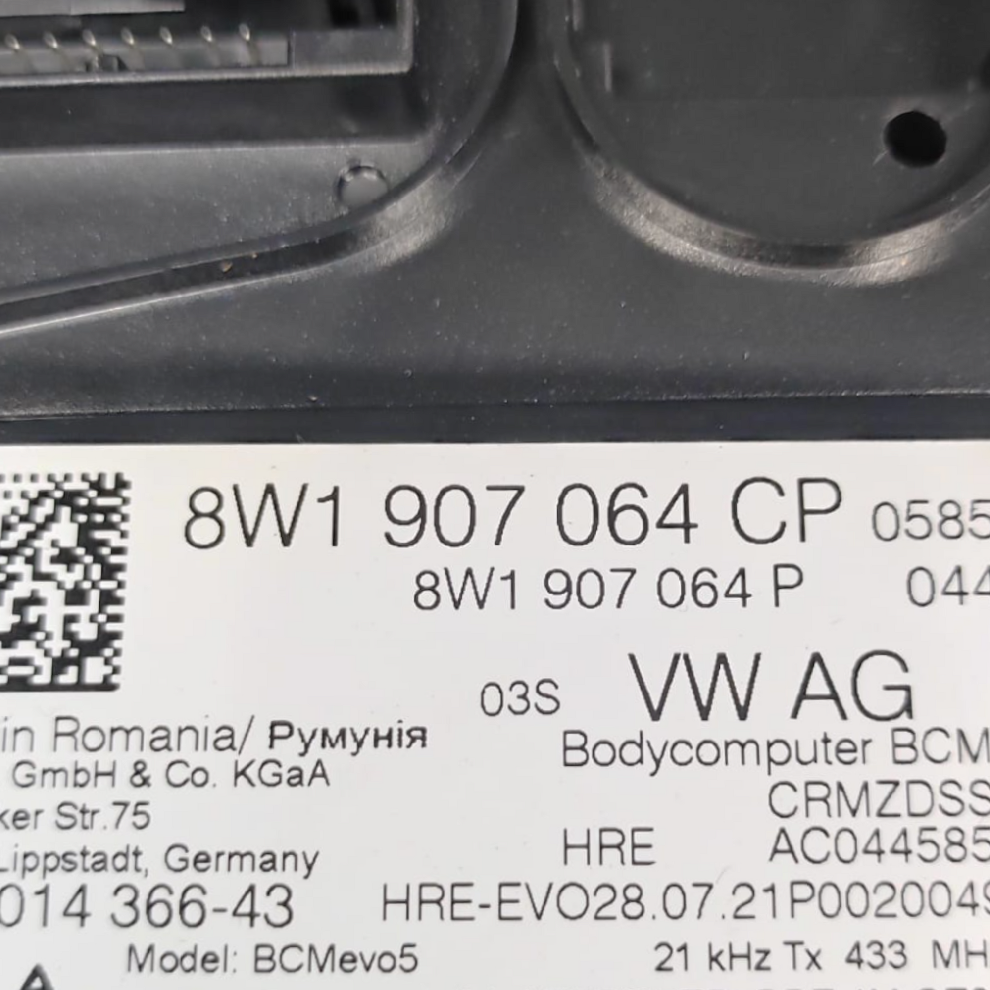 Centralina comfort audi q8 cod: 8w1907064cp (2018-)