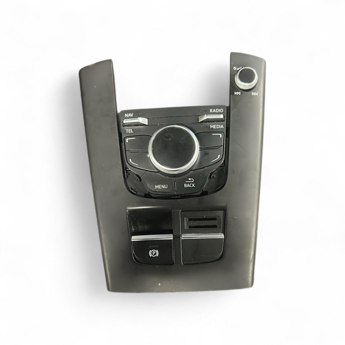 Commandes autoradio Audi A3 (8V) cod.8v0919614p (2012 &gt; 2020) + revêtement et bouton de frein de stationnement 