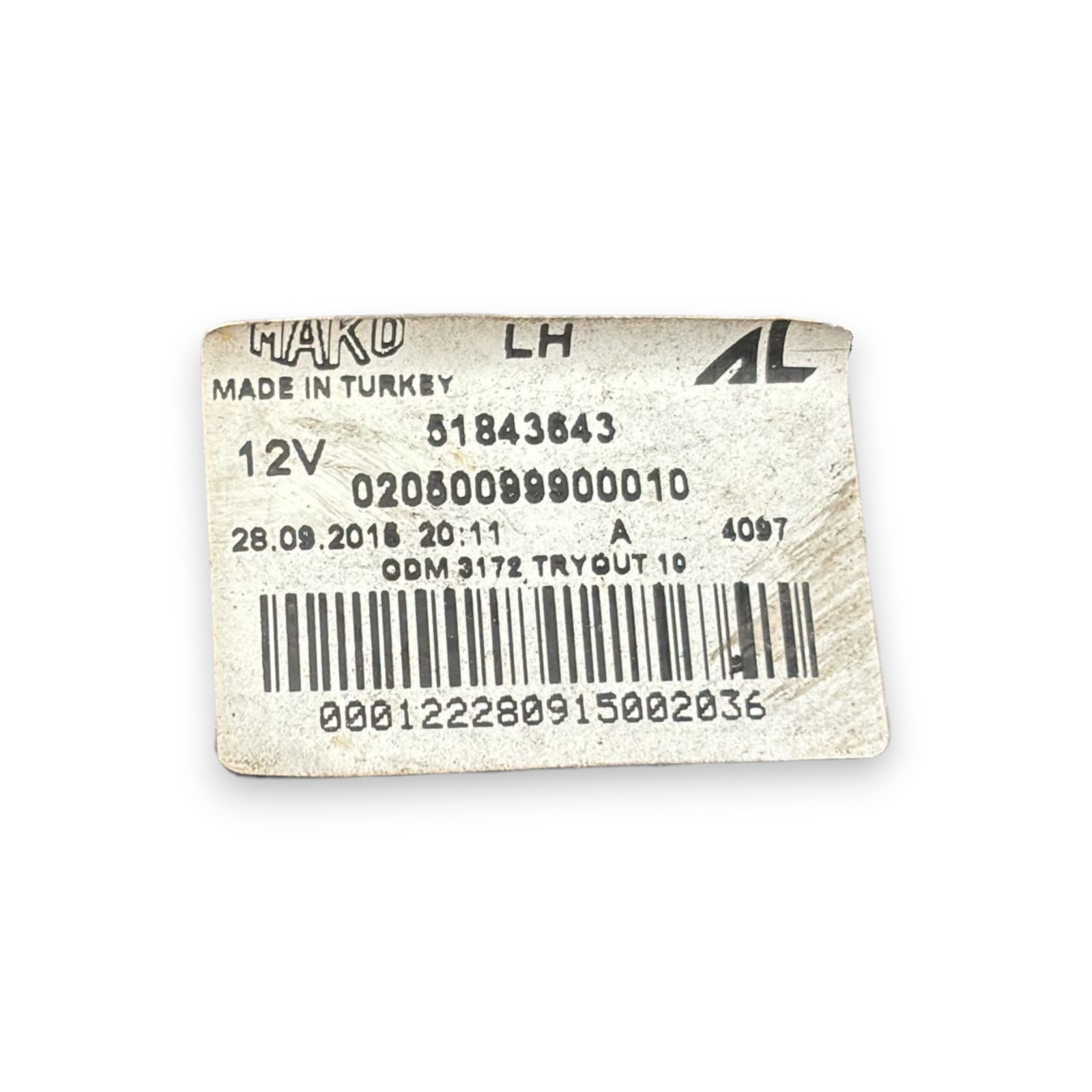 Zadnji levi (sx) odbijač fiat panda 312 koda:51843643 (2012-) 