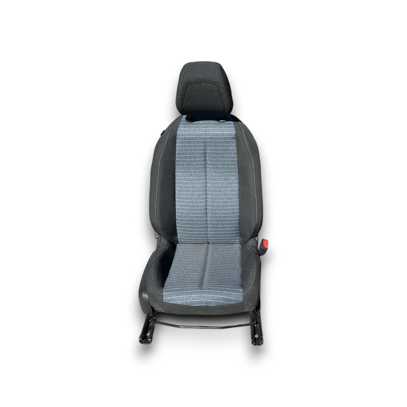 Voorkant passagiersstoel Opel Corsa F (2019 > ) in zwart en blauw stof 