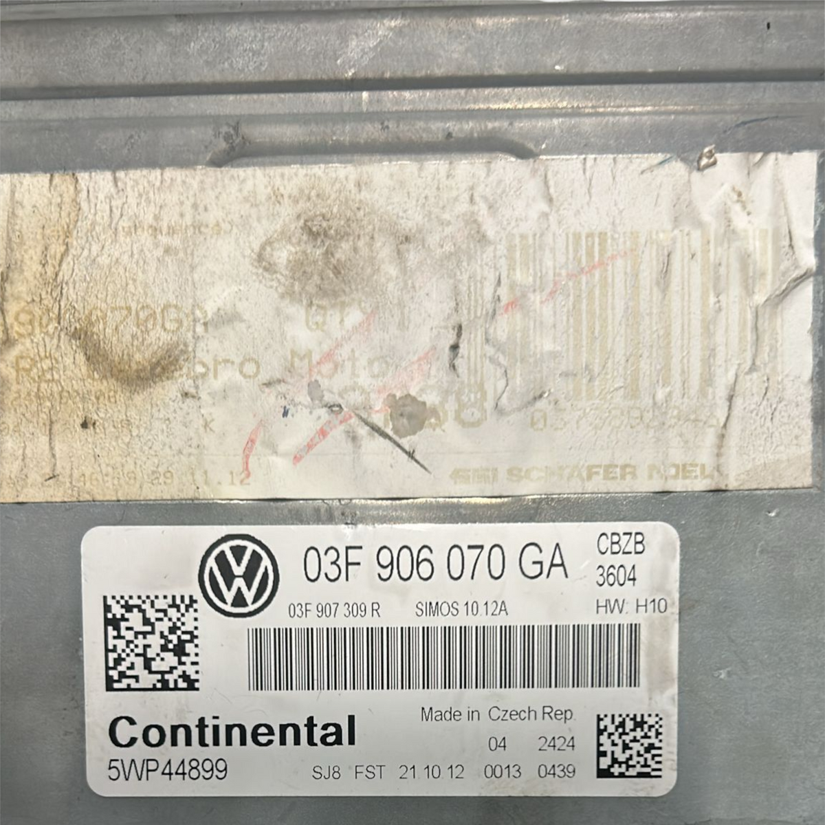 Centralina ecu motore volkswagen golf vi 1.6 diesel cod:03f906070ga (2008 > 2012)